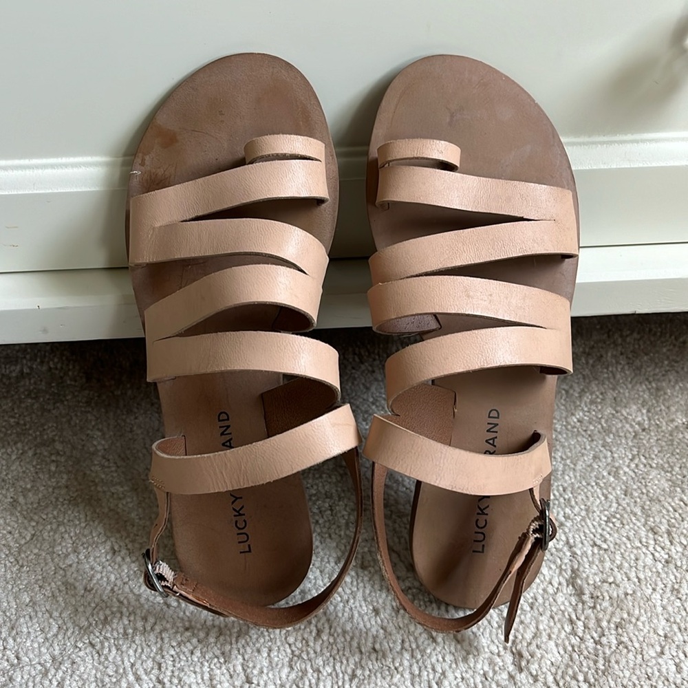 Lucky Brand Strappy Tan Sandals